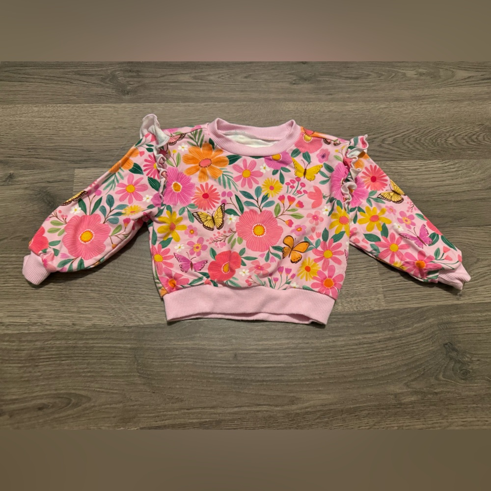 Little sleepies 6/12 month butterfly sweatshirt